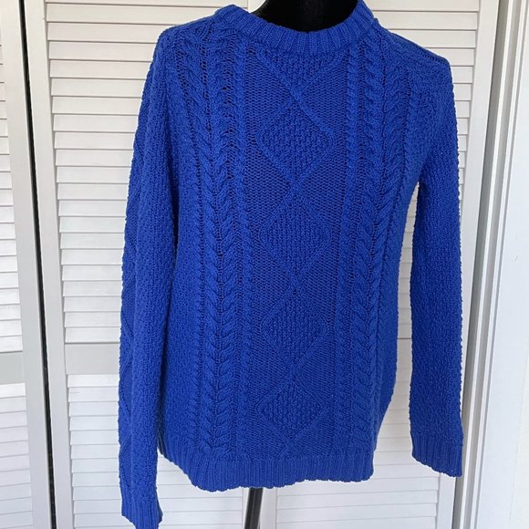 Zara Sweaters Blue Zara Cotton Sweater Poshmark